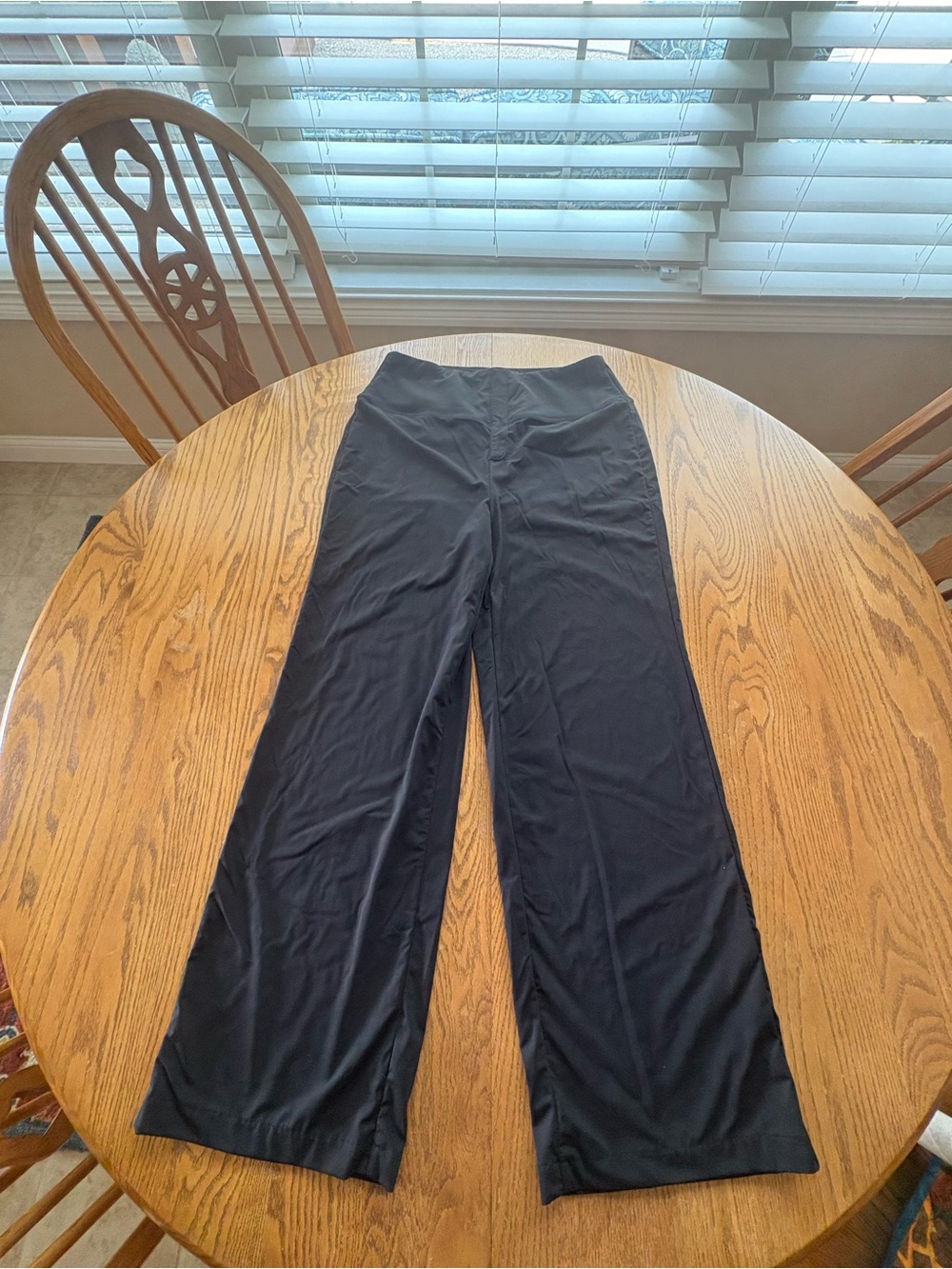 Halara black pants size L rear patch pocket office Career travel high waist